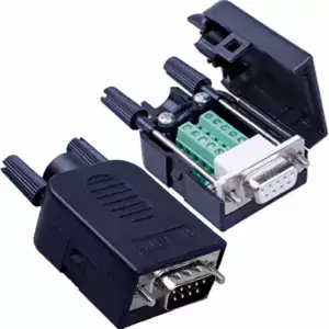 DB9 Solderless RS232 9-Pin D-SUB Serial Connectors - 1x Male + 1x Female