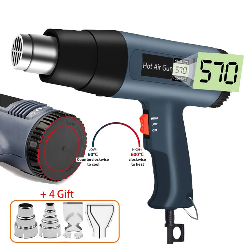 Industrial Heat Gun 2000W 60 - 600C