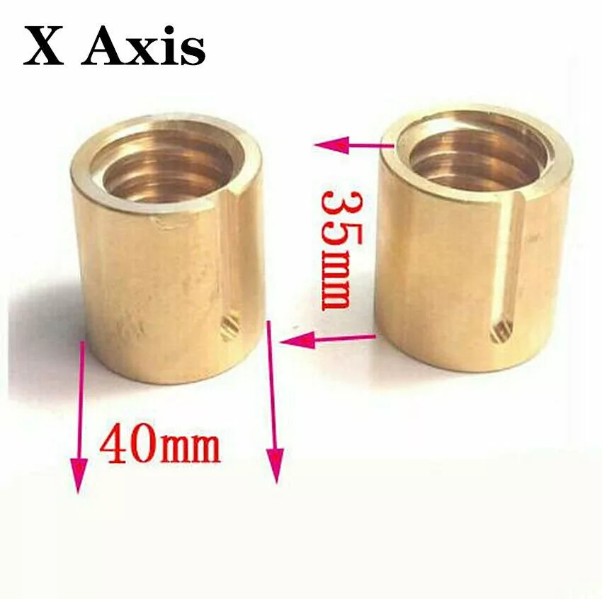 2 x Bridgeport X AXIS Longitudinal Feed Nut J Head M1069-2 - 32mmx5mm Thread - Image 4