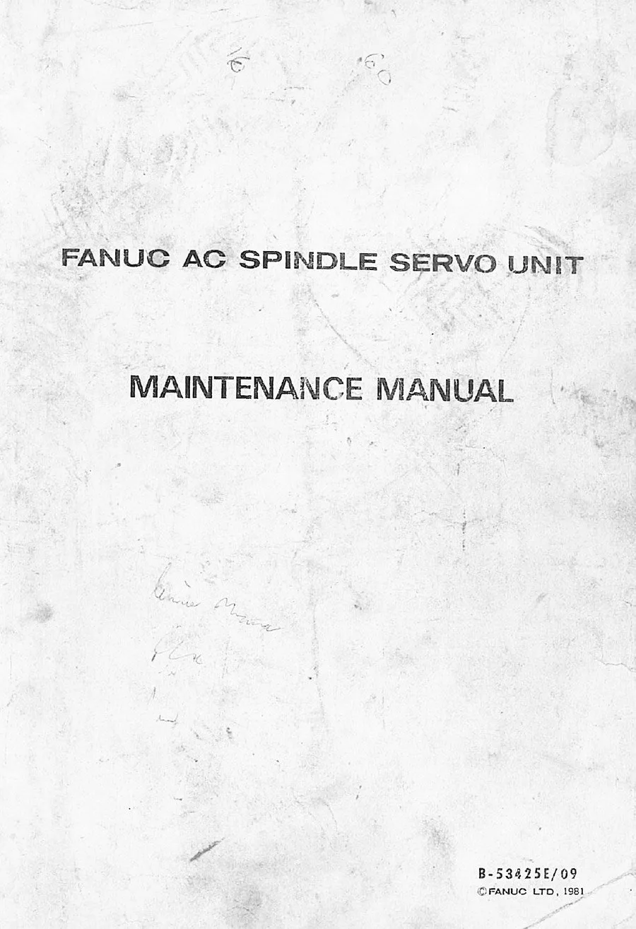 Fanuc AC Spindle Servo Unit Maintenance Manual - B-53425E