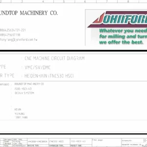 Johnford VMC/SV/DMC with Heidenhain iTNC 530 Electrical Drawings