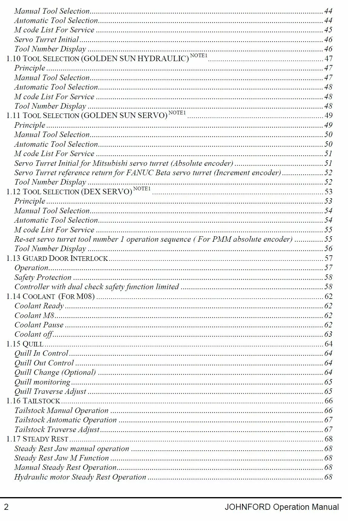 Johnford TC/SL/ST/HT/LC With Fanuc i Series Operation Manual - Image 3