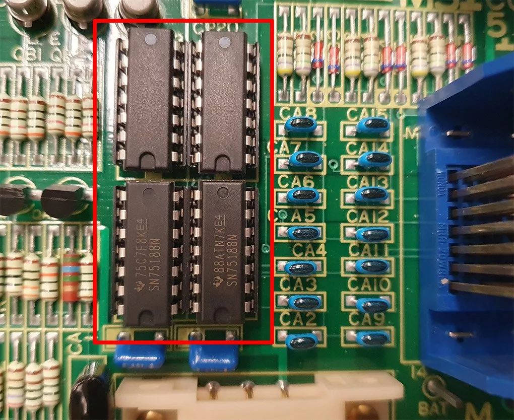 Set of RS-232 Interface IC's for Fanuc Series Memory PCB's - Image 2