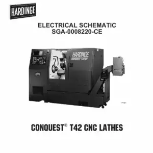 Electrical Drawings for Hardinge Conquest T42 Lathe - SGA0008220-CE