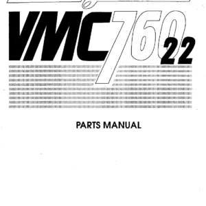 Bridgeport VMC 760/22 Parts Manual - 1801452S