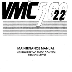 Bridgeport VMC 560/22 Maintenance Manual - 1801235