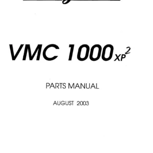 Bridgeport VMC 1000 XP2 Parts Manual - 1802102