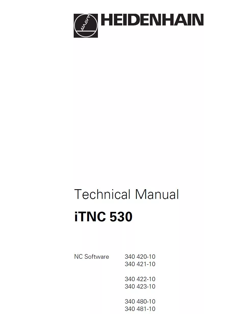 Heidenhain TNC 530 Technical Manual