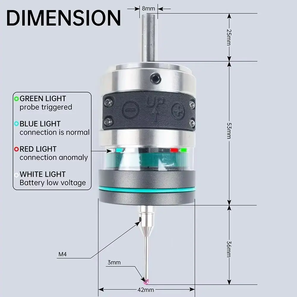 GP-800 Wireless Probe Tool For CNC Machining Centers - Replacement for Renishaw OMP40 - Image 2