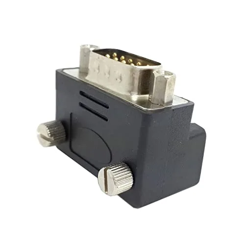 Cablecc DB9 RS232 9-Pin Male to Female Right Angle Extension Adapter