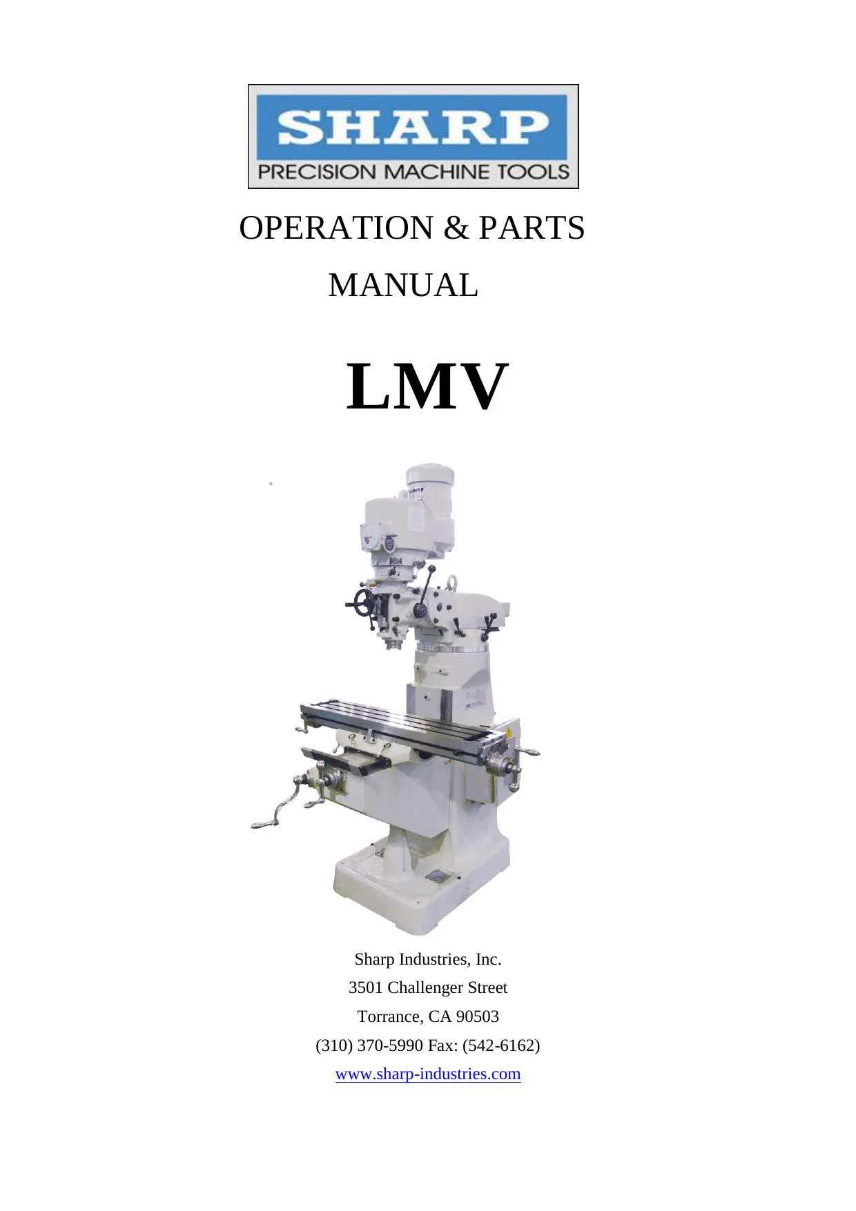 LMV Operations manual cover