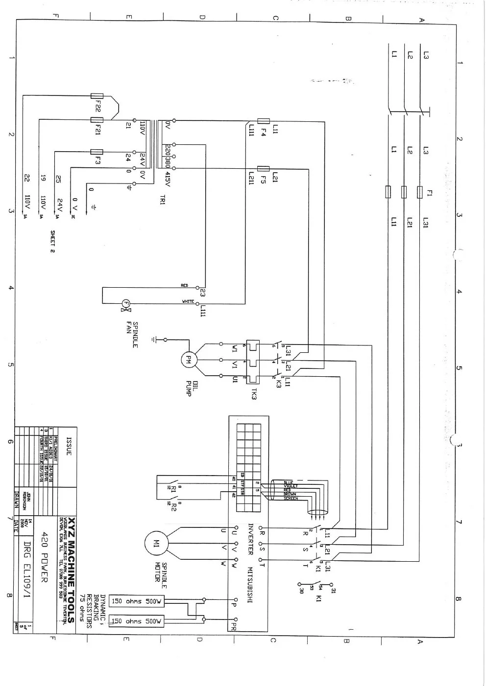 XYZ Machine Tools manual cover