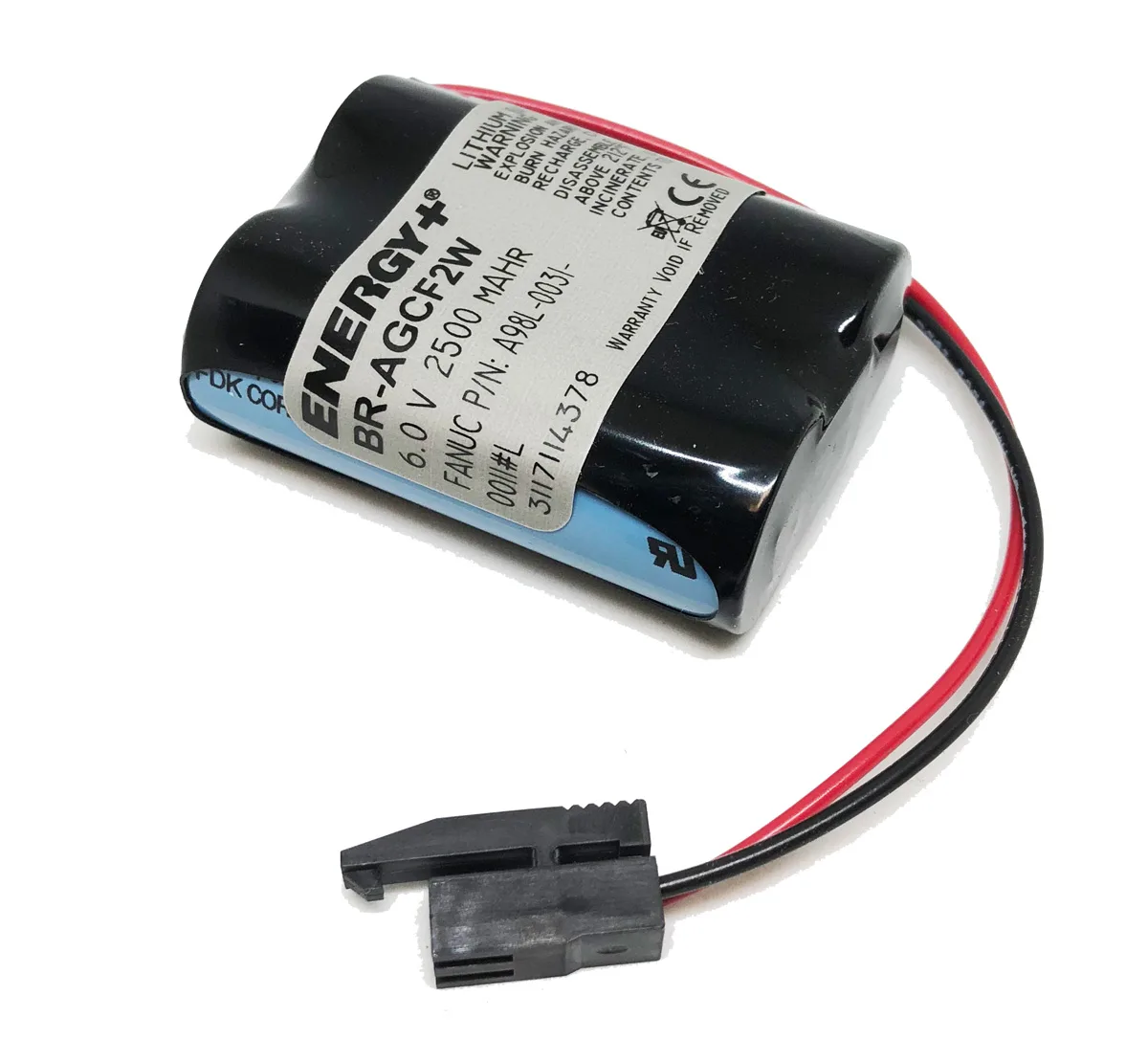 Replacement lithium battery for CNC PLC and servo drive backup