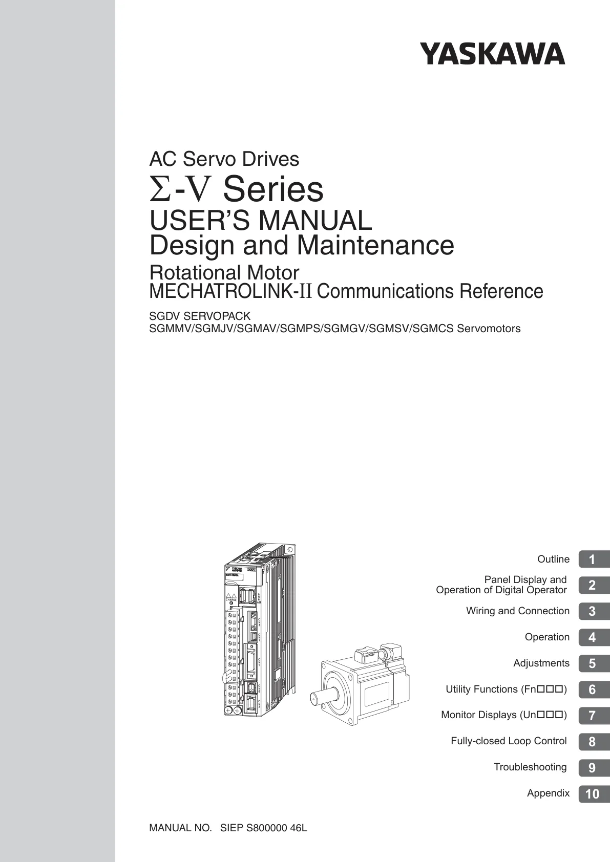 Yaskawa SGDV SERVOPACK Σ-V Series AC Servo Drives Communications Reference Manual
