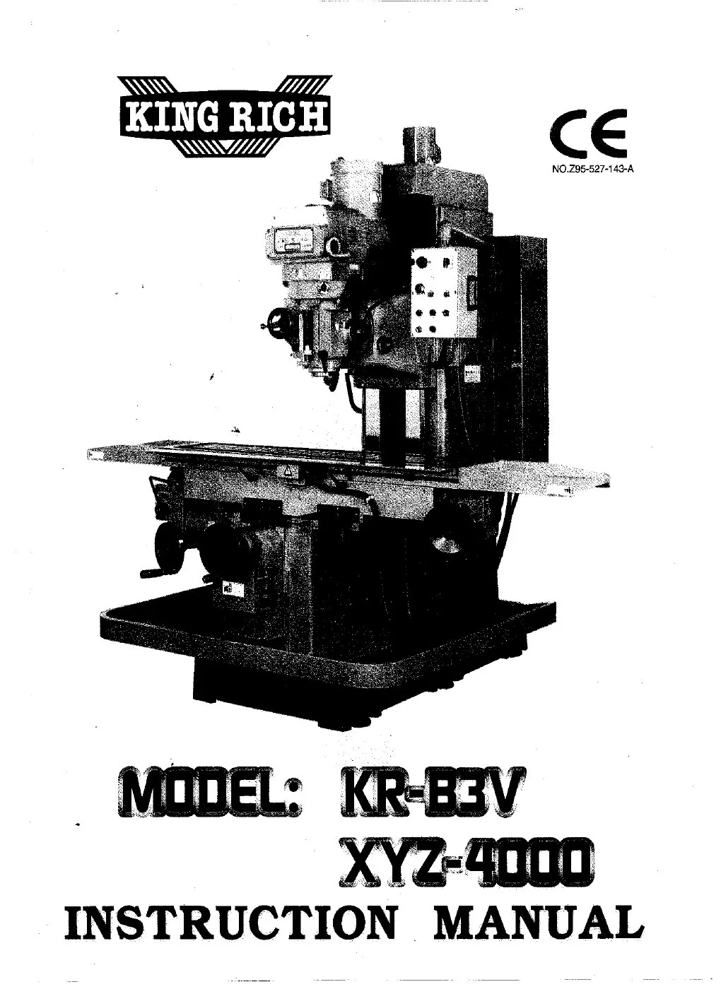 XYZ Machine Tools manual cover