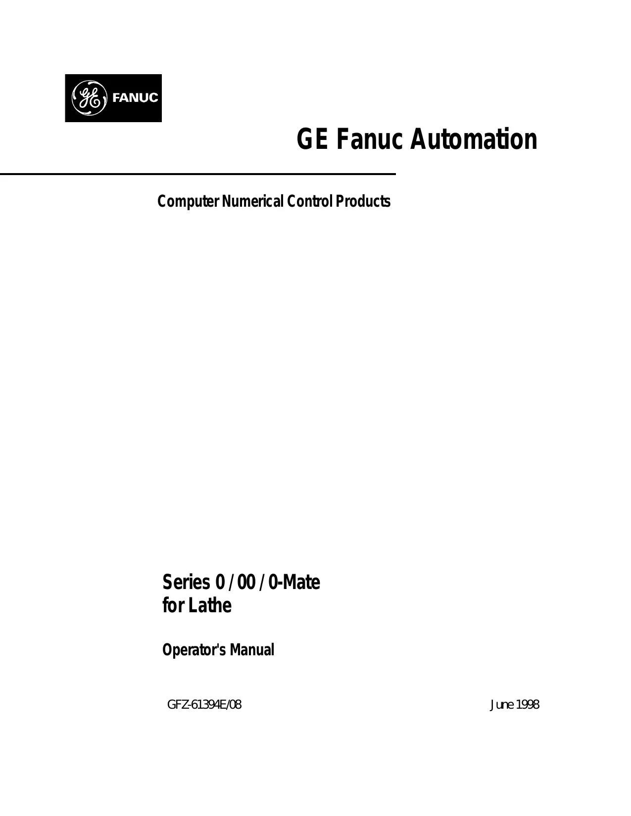 Fanuc 0 Lathe Operator Manual - PDF Download
