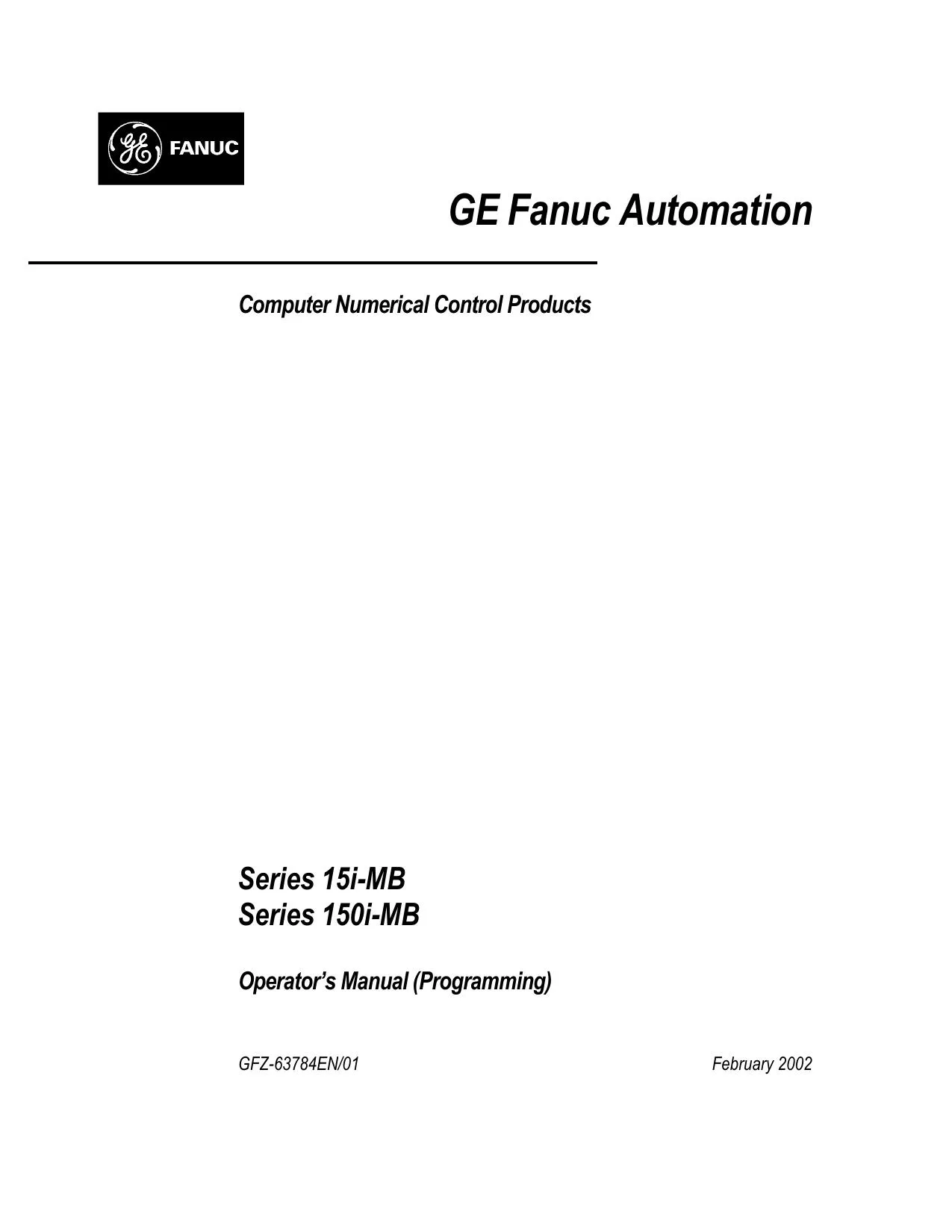 Fanuc 15i-MB Operator Manual Programming - PDF Download