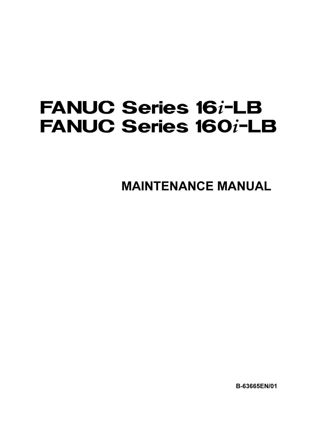 Fanuc 16i-LB Maintenance Manual - PDF Download