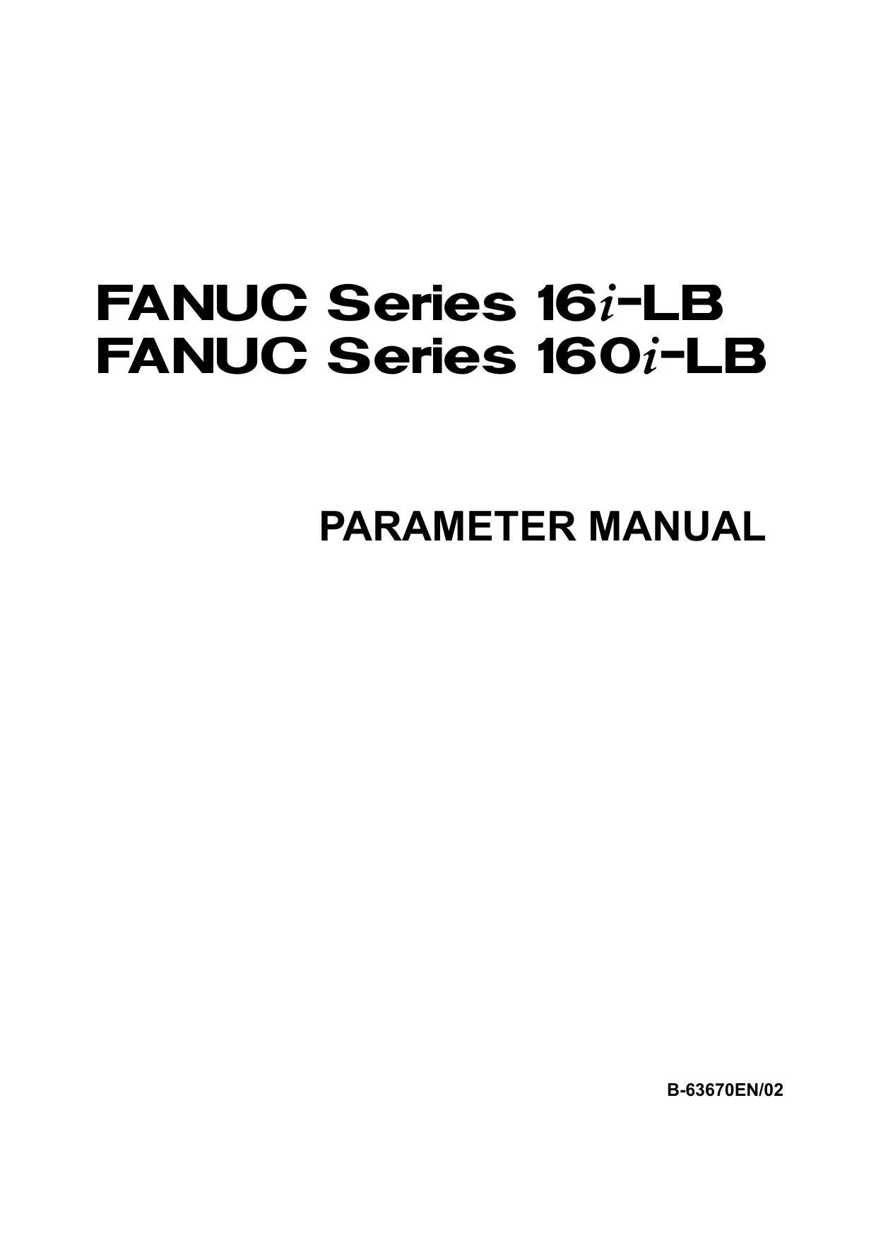 Fanuc 16i-LB Parameter Manual - PDF Download