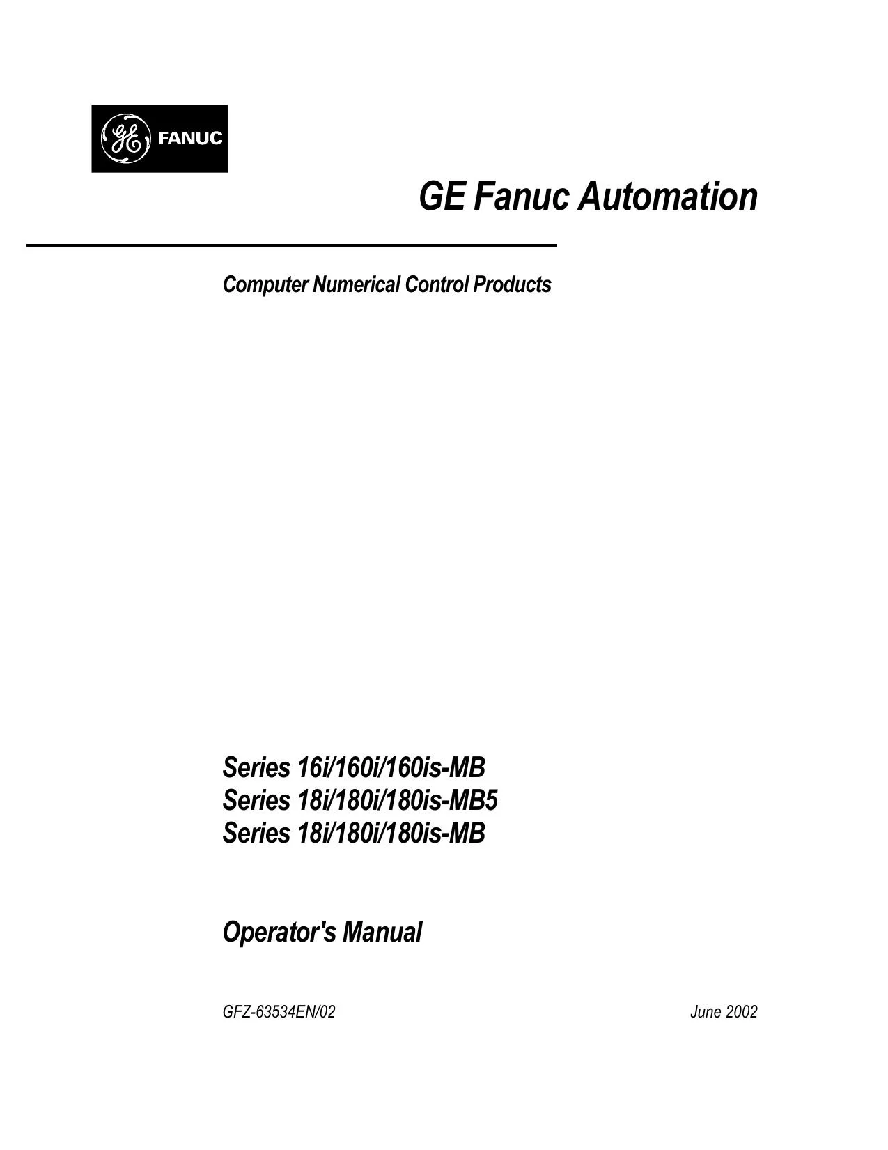 Fanuc 16i-MB Operator Manual - PDF Download