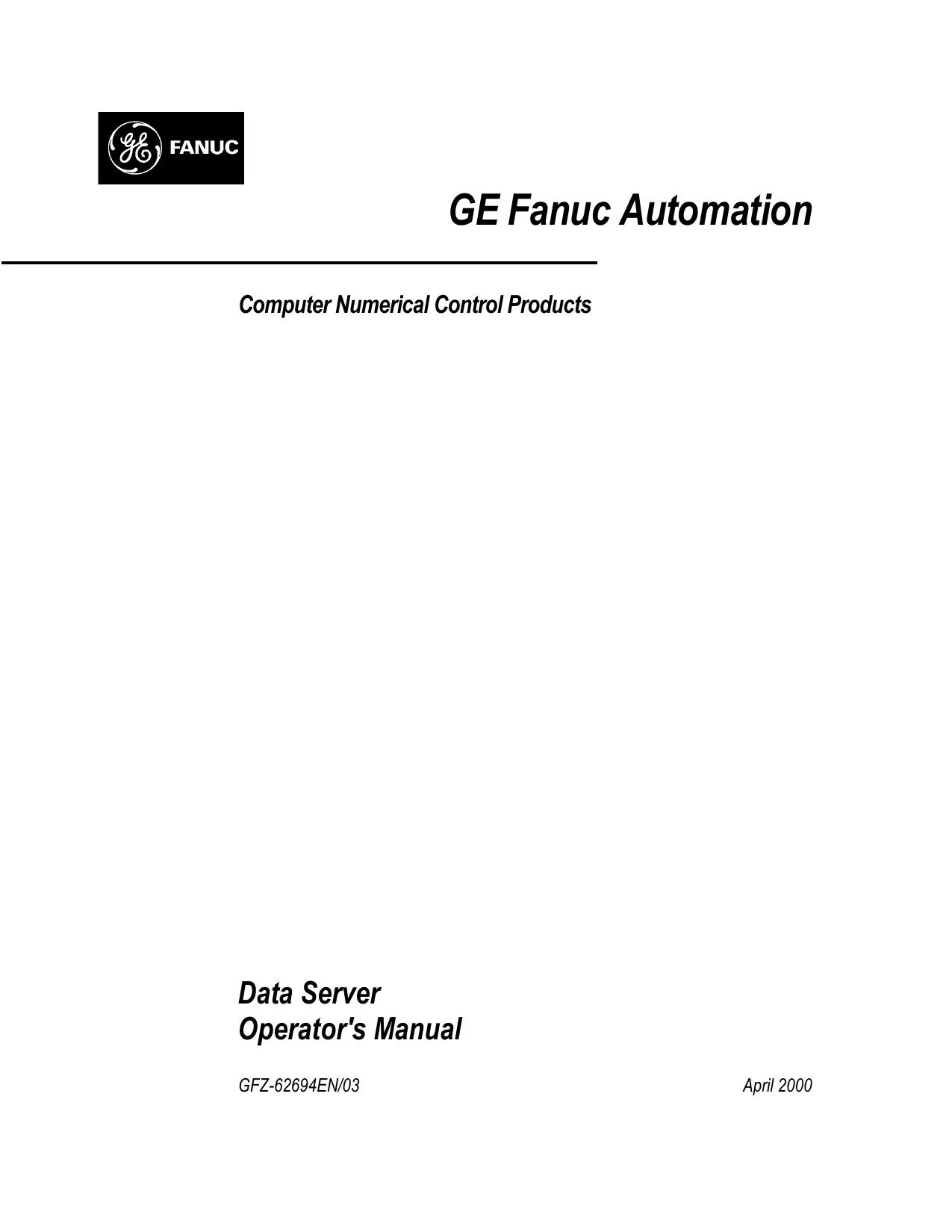 Fanuc Data Server Operator Manual 62694EN - PDF Download