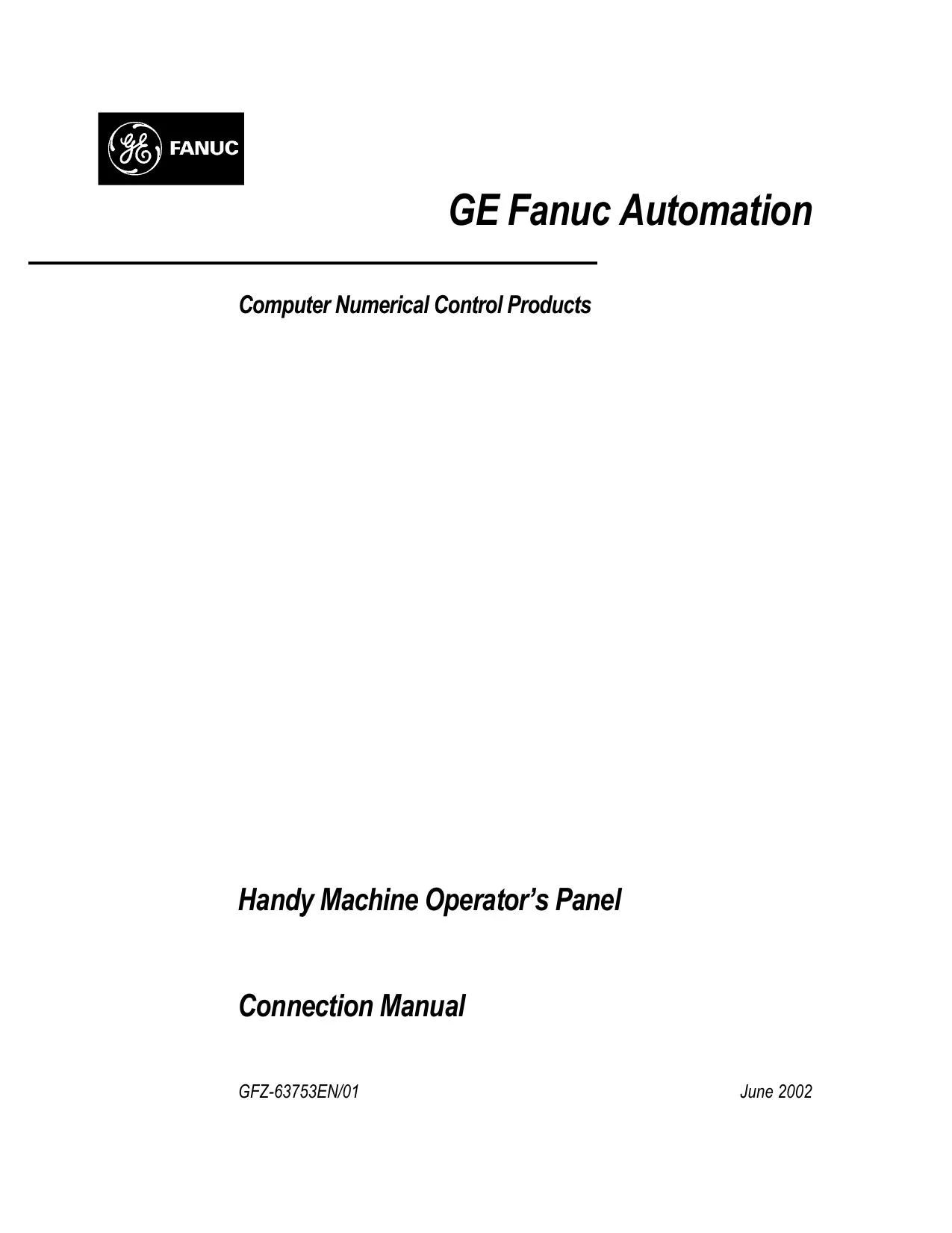 Fanuc Handy Machine Operator Panel Connection Manual 63753EN - PDF Download