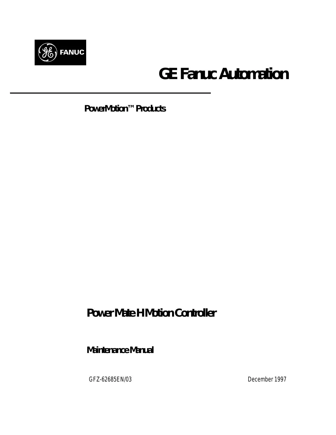 Fanuc Power Mate H Maintenance Manual - PDF Download