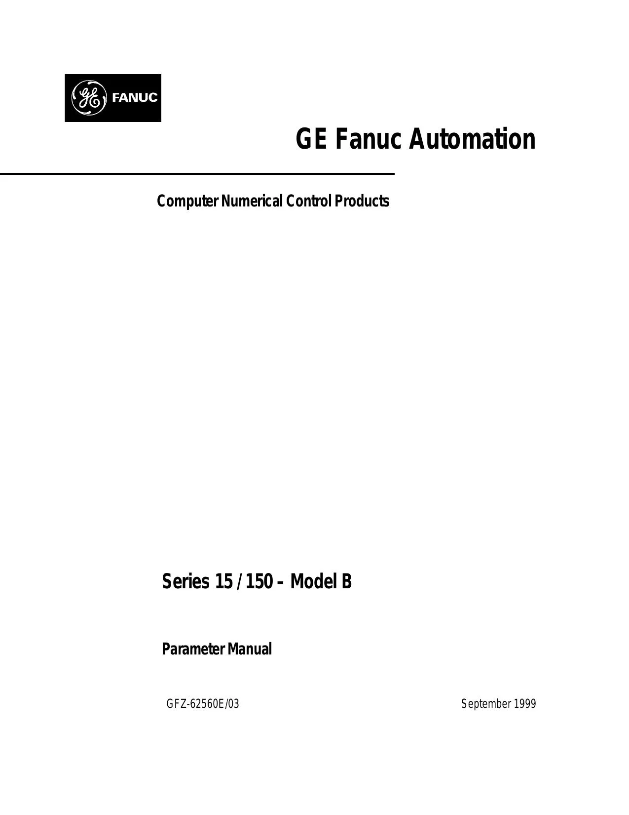 Fanuc Series 15 / 150 Model B Parameter Manual (B-62560E/03) — PDF Download