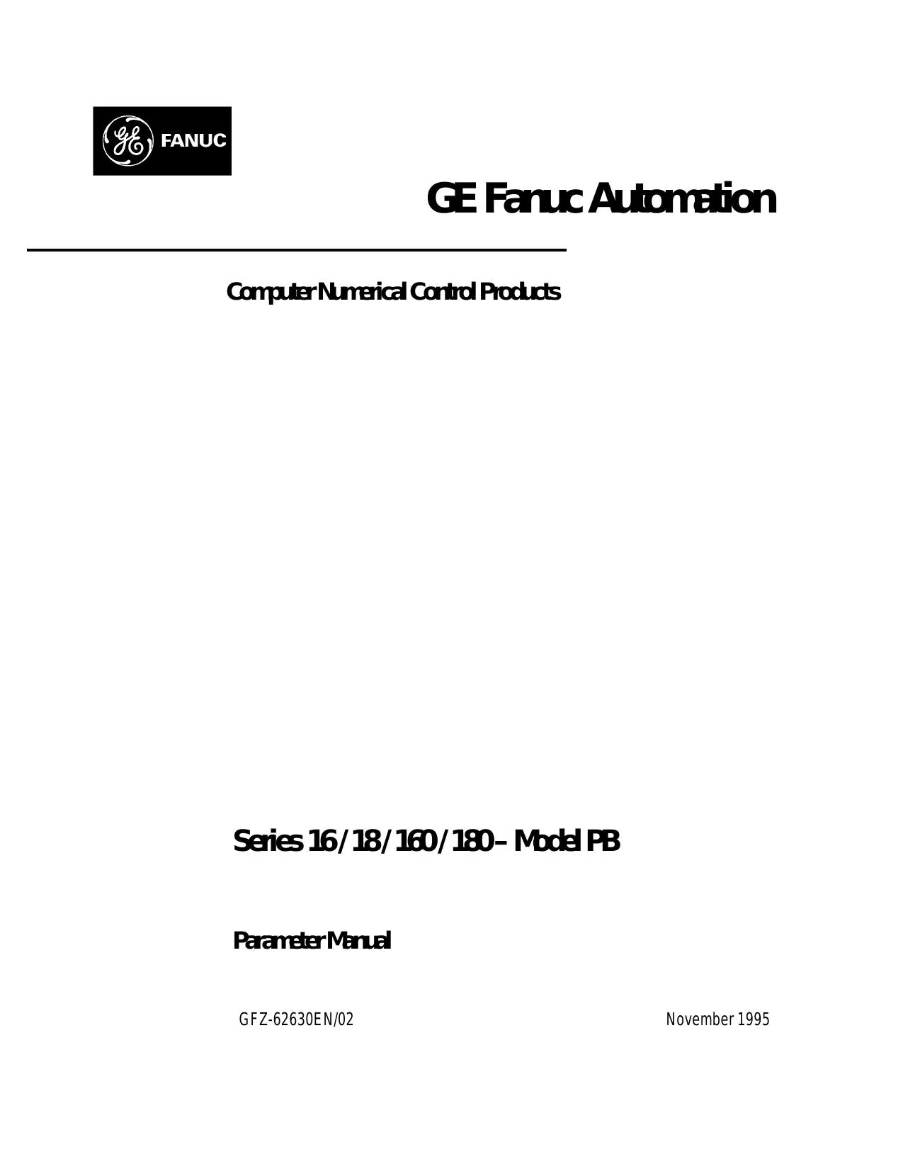Fanuc Series 16 / 18 Model PB Parameter Manual (B-62630EN/02) — PDF Download