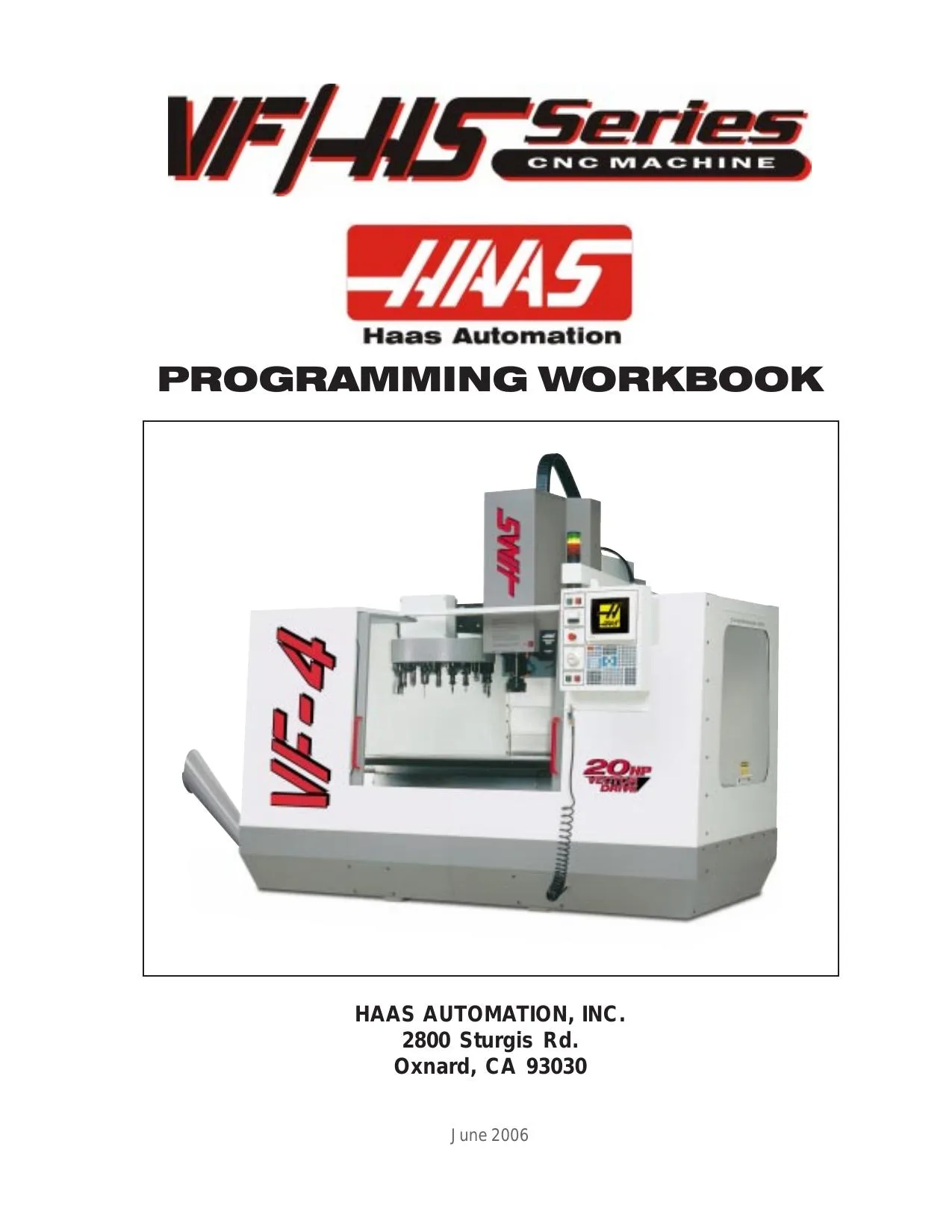 Haas VF/HS Series Programming Workbook - PDF Download