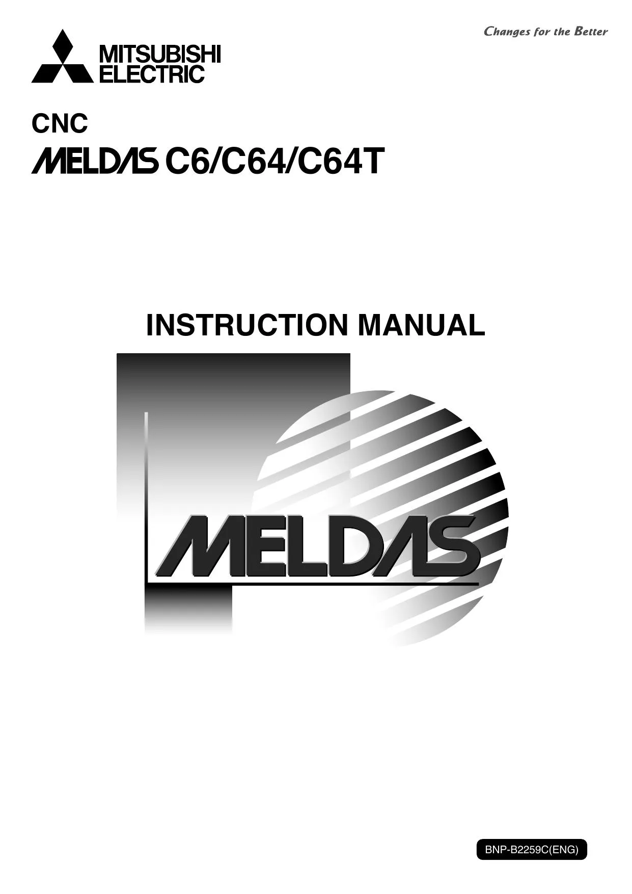 Mitsubishi MELDAS C6 / C64 / C64T CNC Instruction Manual cover