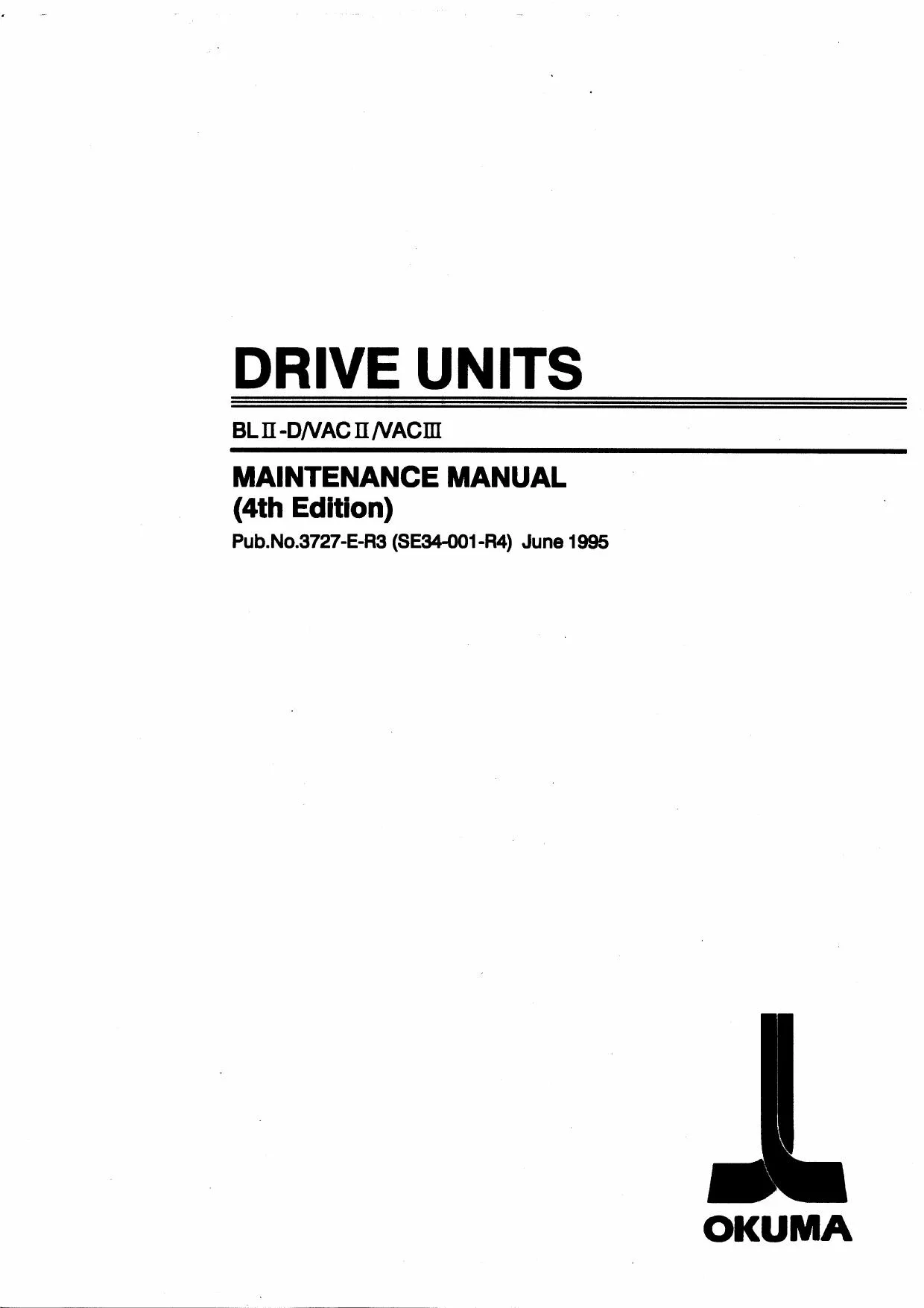 Okuma BL-II-D / VAC-II / VAC-III Drive Units Maintenance Manual — PDF Download