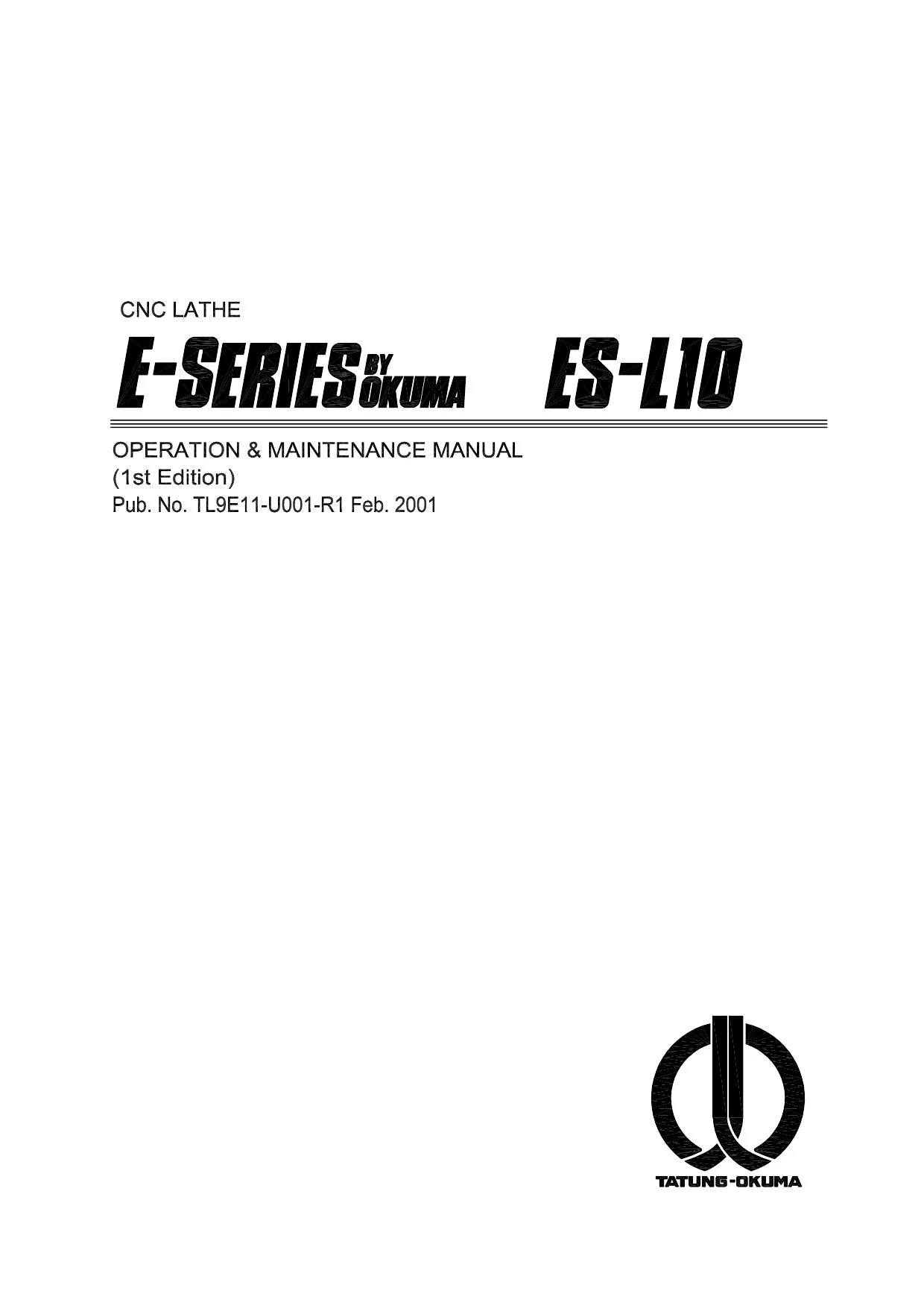 Okuma E-Series ES-L10 Operation Maintenance Manual - PDF Download