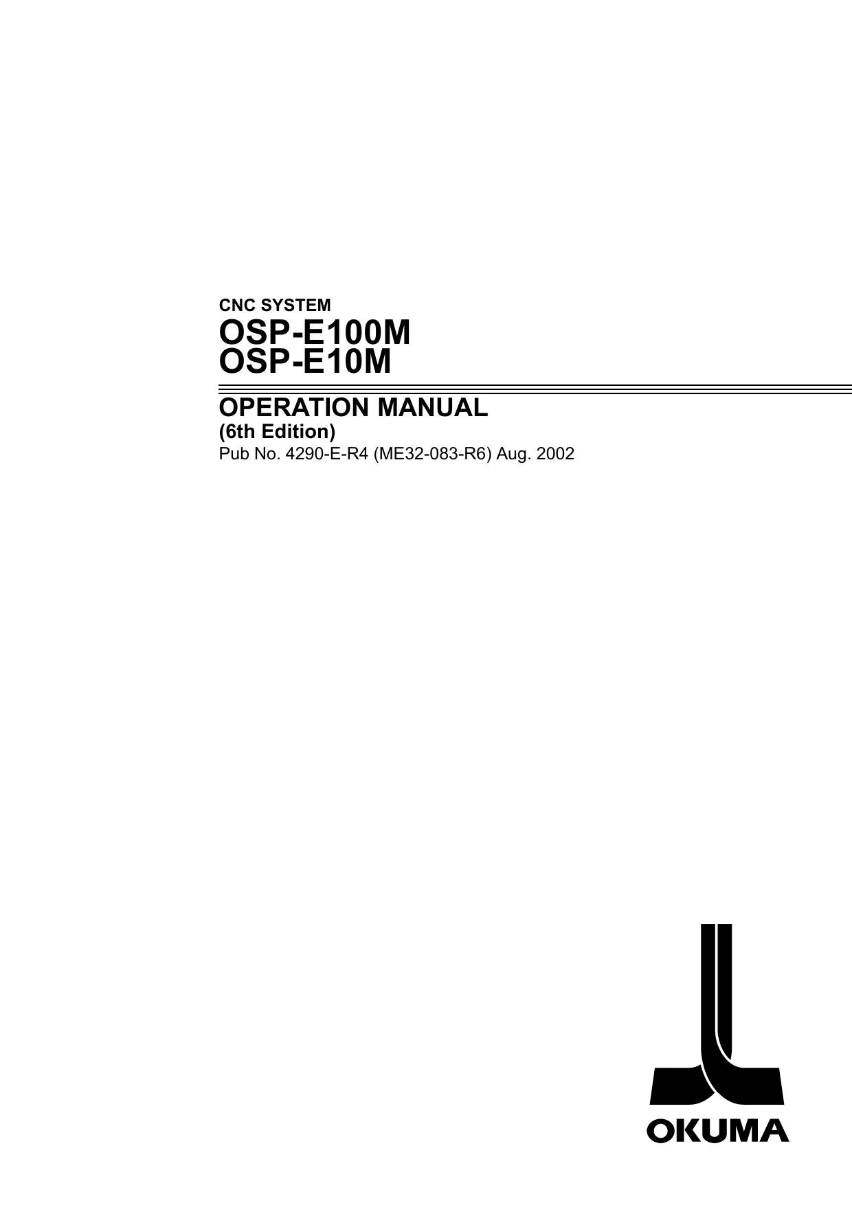 Okuma OSP-E100M OSP-E10M Operation Manual - PDF Download