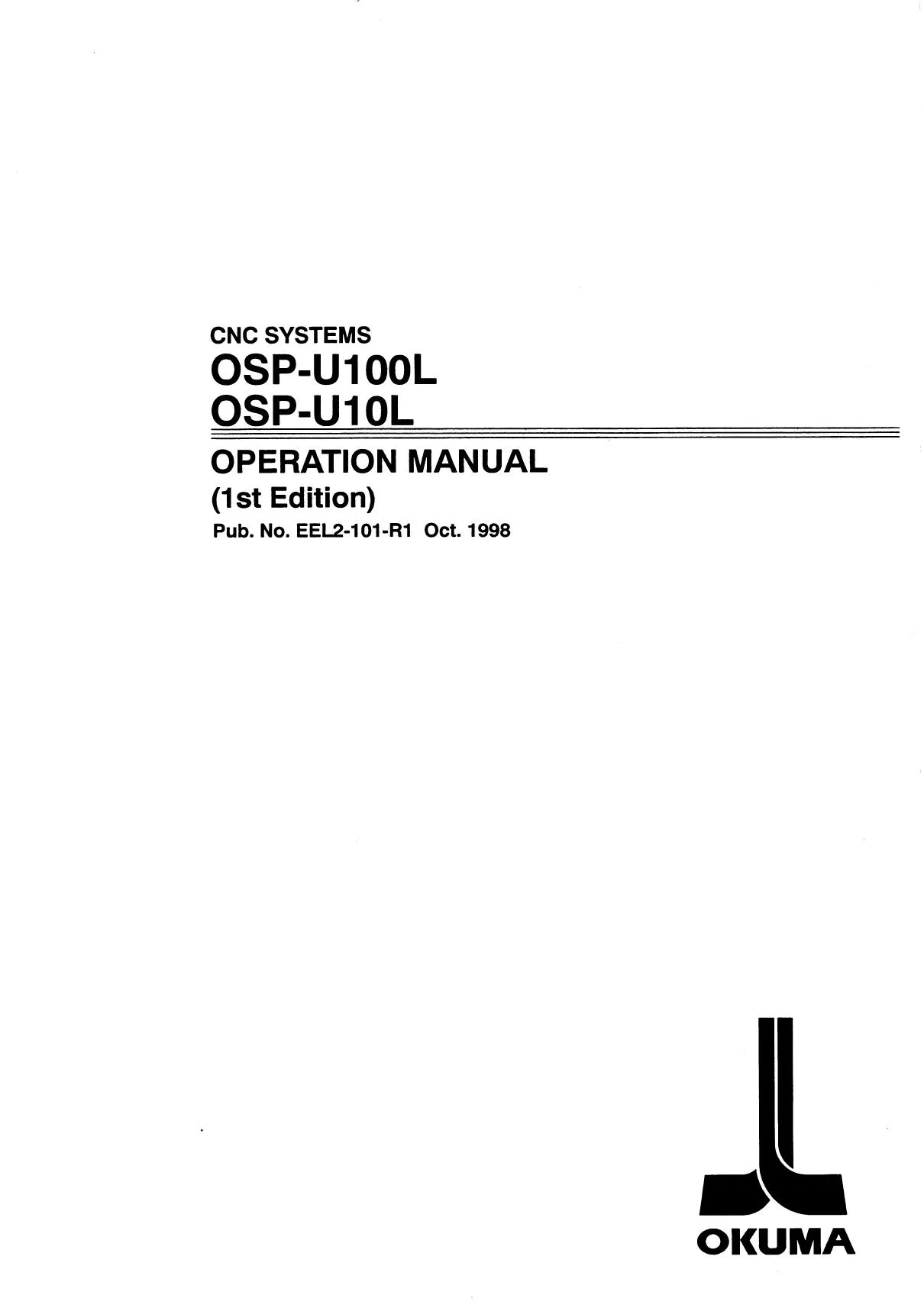Okuma OSP-U100L OSP-U10L Operation Manual - PDF Download