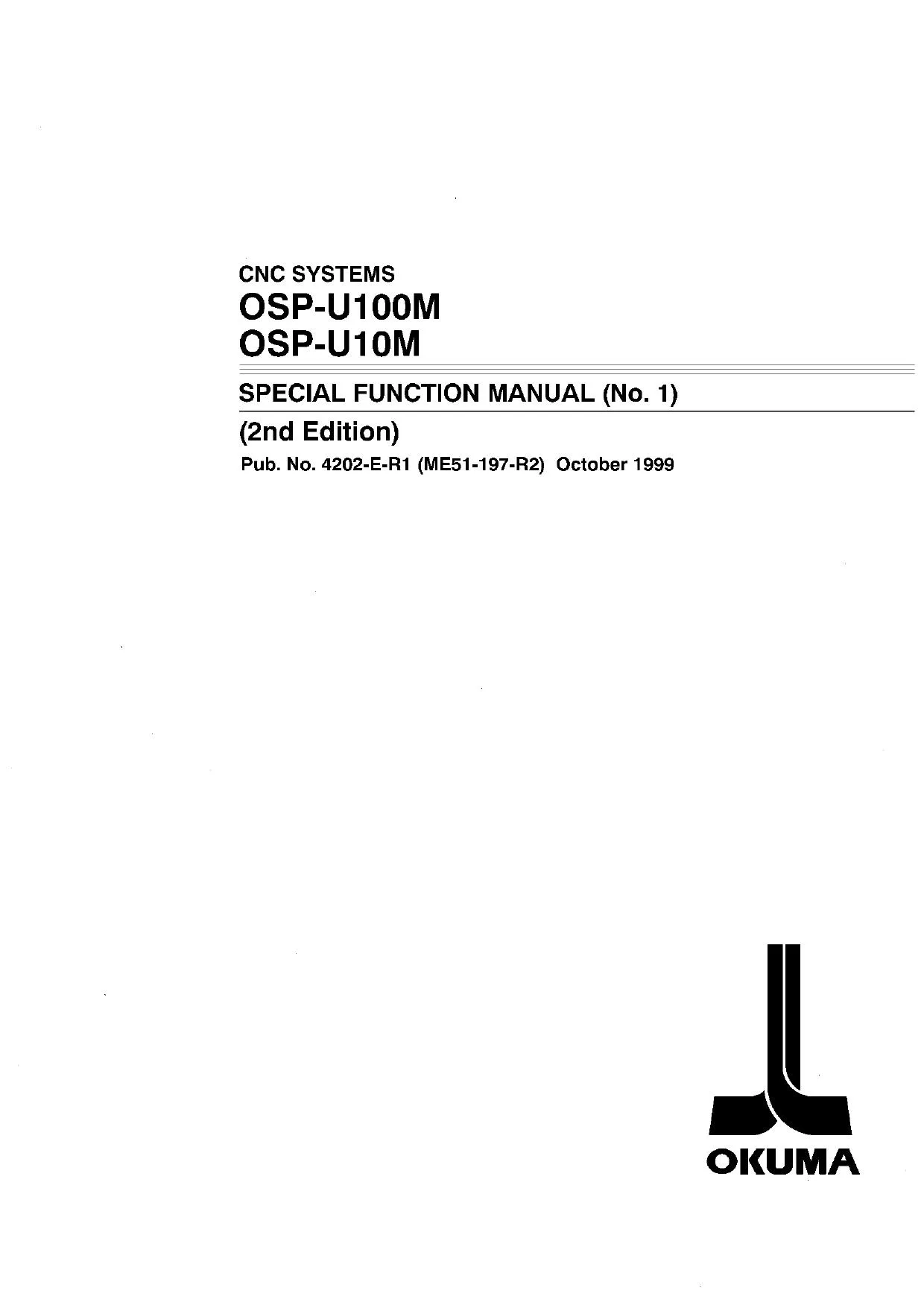 Okuma OSP-U100M Special Function Manual 1 - PDF Download