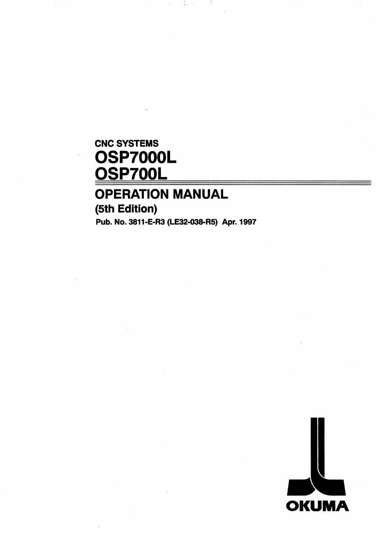 Okuma OSP7000L OSP700L Operation Manual - PDF Download
