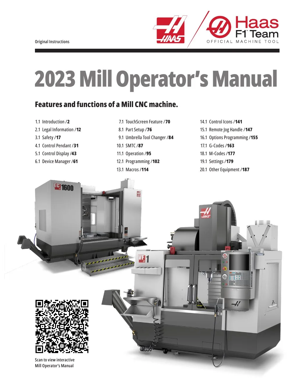 Haas Mill Interactive Operator's Manual - 2023 PDF Version - Free Official Download cover