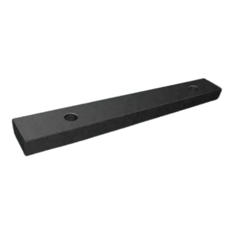 Black granite parallel straight edge bar, grade 00, lying flat