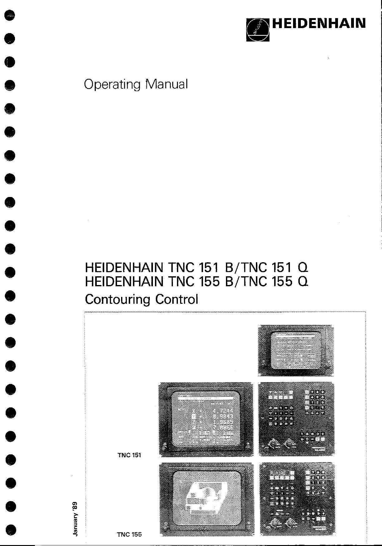 Heidenhain TNC 151B/Q, TNC 155B/Q Operating Manual cover