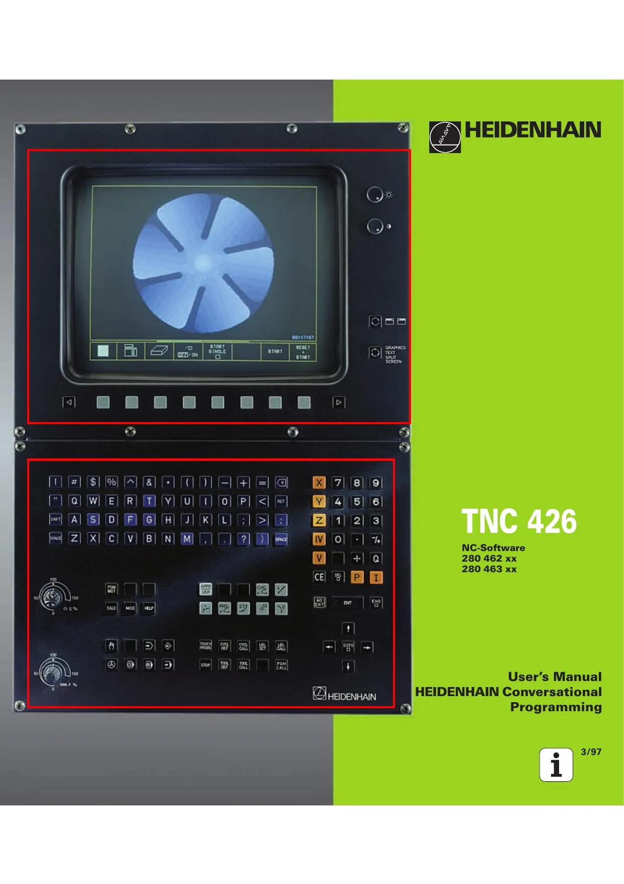 Heidenhain TNC 426 User's Manual, NC Software 280 462 xx / 280 463 xx (3/97) cover