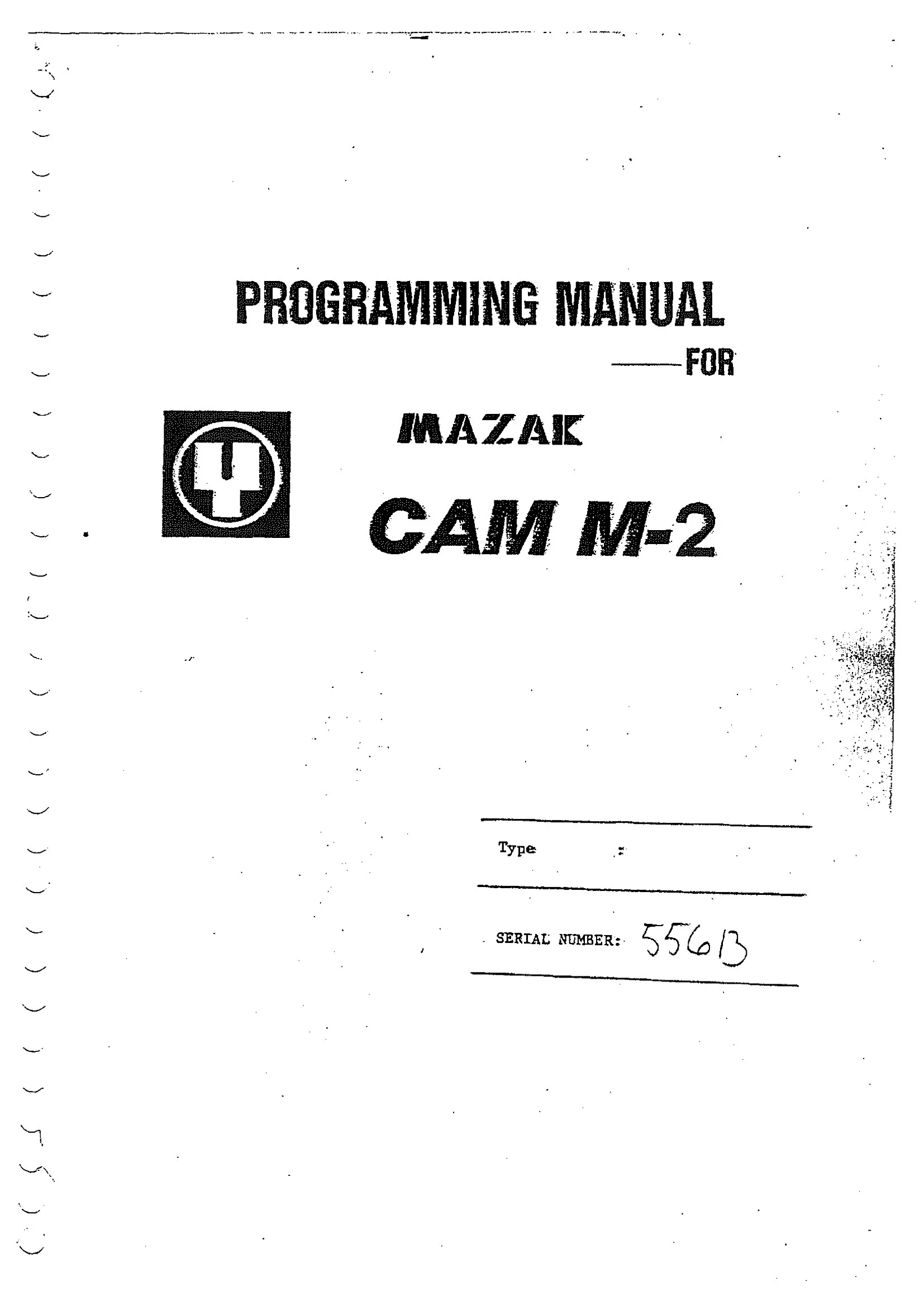 Mazak Mazatrol CAM M-2 Programming Manual cover