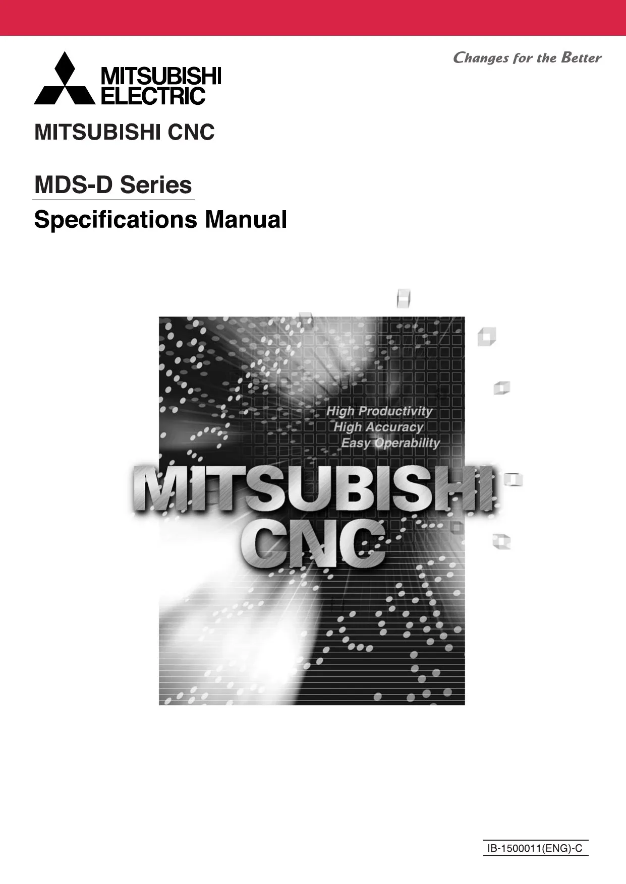 Mitsubishi MELDAS MDS-D Series Specifications Manual, IB-1500011(ENG)-B cover
