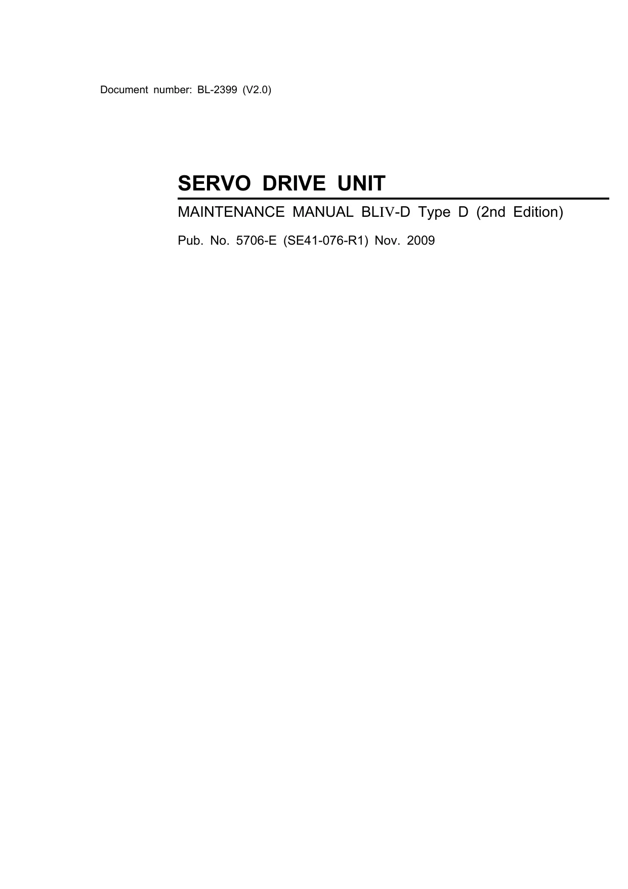 Okuma BLIV-D Servo Drive Unit Maintenance Manual (2nd Edition Type D) - PDF Download