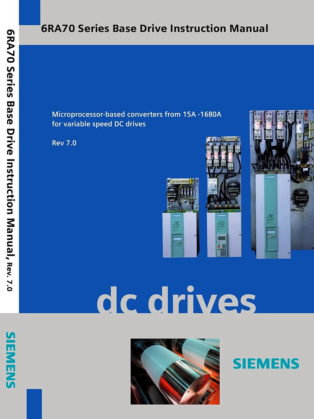 Siemens SIMOREG DC-MASTER 6RA70 Series Base Drive Instruction Manual cover