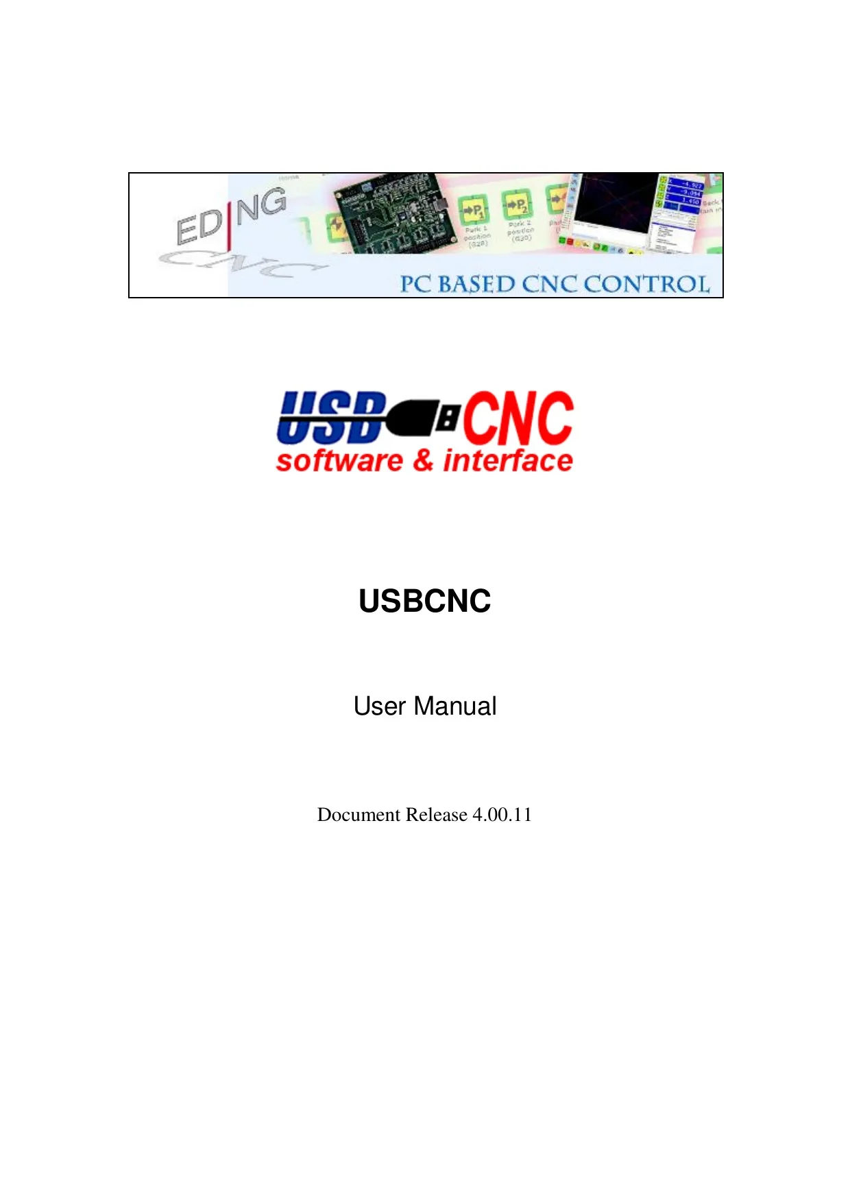 USBCNC User Manual, Document Release 4.00.11, March 2012 cover